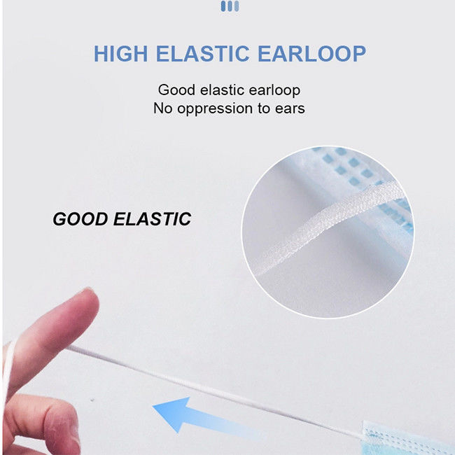 10pieces/Bag Nonwoven Disposable Earloop Mask With Shield
